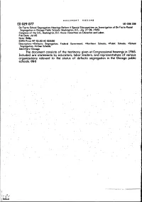 Organizations Relevant to the Status of Defacto Segregation in the Chicago Public Schools