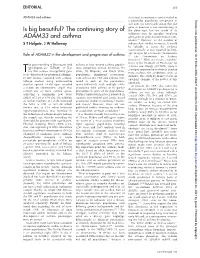 The Continuing Story of ADAM33 and Asthma