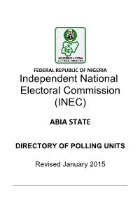 Directory of Polling Units Abia State