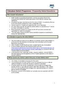 Edoxaban Switch Programme - Frequently Asked Questions