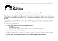 Response to the Route Refinement Consultation 2016