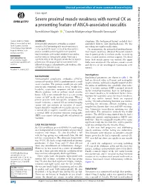 Severe Proximal Muscle Weakness with Normal CK As a Presenting