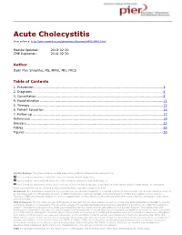 Acute Cholecystitis View Online At