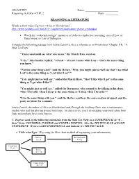 Alice in Wonderland Reasoning