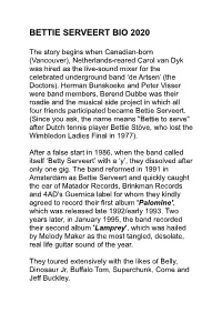 Bettie Serveert Biography 2020