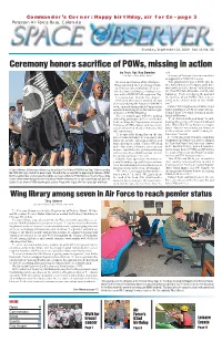 Ceremony Honors Sacrifice of Pows, Missing in Action by Tech