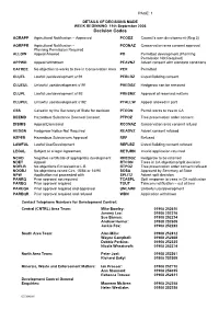Decision Codes