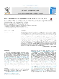 Direct Breaking of Large-Amplitude Internal Waves in the Urup Strait