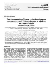 Fast Transmission of Image, Reduction of Energy Consumption and Lifetime Extension in Wireless Cameras Networks