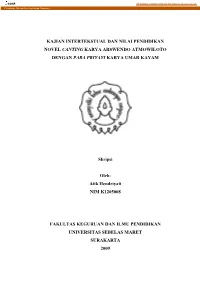 Kajian Intertekstual Dan Nilai Pendidikan Novel Canting Karya Arswendo Atmowiloto Dengan Para Priyayi Karya Umar Kayam