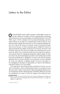 Letters to the Editor