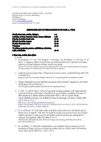 Annotated List of Publications of Dr Paul Yule