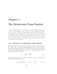 Chapter 5 the Relativistic Point Particle