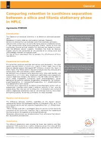 Comparing Retention in Xanthines Separation Between a Silica and Titania Stationary Phase in HPLC