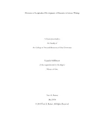 Detection of Longitudinal Development of Dementia in Literary Writing