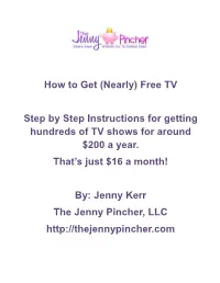 Free TV Step by Step Instructions for Getting