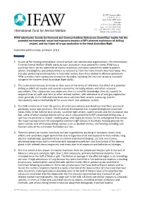 IFAW Submission: Senate Environment and Communications