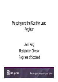 (John King) Mapping and the Scottish Land Register