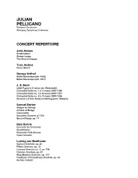 Julian Pellicano Repertoire Copy