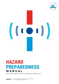 PREPAREDNESS MANUAL How to Provide Support to International Students When a Disaster Occurs