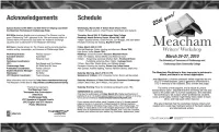Schedule Acknowledgements