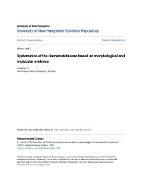 Systematics of the Hamamelidaceae Based on Morphological and Molecular Evidence