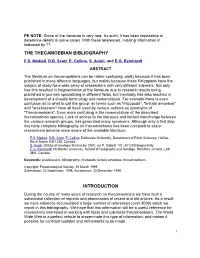 The Thecamoebian Bibliography Introduction
