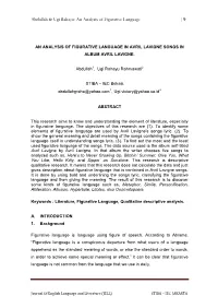 An Analysis of Figurative Language | 9