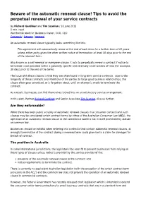 Beware of the Automatic Renewal Clause! Tips to Avoid the Perpetual Renewal of Your Service Contracts