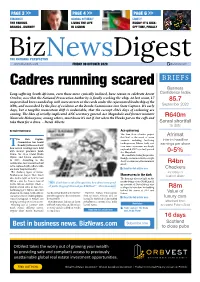 Cadres Running Scared