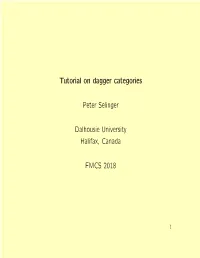 Dagger Symmetric Monoidal Category