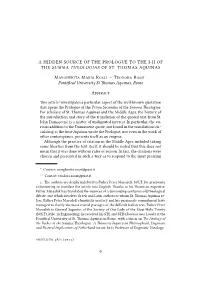 9 a Hidden Source of the Prologue to the I-Ii of The