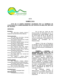 Acta Numero 1/2016 Acta De La Sesión Ordinaria Celebrada