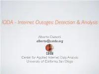 IODA - Internet Outages: Detection & Analysis