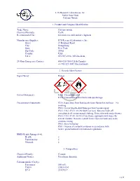 Material Safety Data Sheet