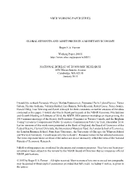 Nber Working Paper Series Global Sunspots and Asset