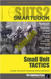 (SUTS2) the Small Unit Tactics Smartbook, 2Nd Rev. Ed