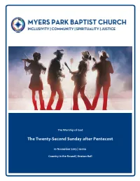 The Twenty-Second Sunday After Pentecost