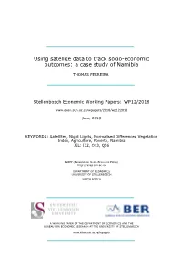Using Satellite Data to Track Socio-Economic Outcomes: a Case Study of Namibia