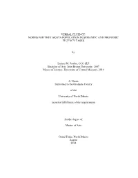 Verbal Fluency: Norms for the Lakota Population in Semantic and Phonemic Fluency Tasks