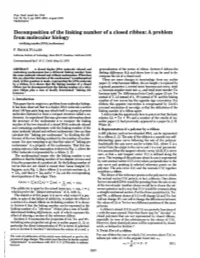 Decomposition of the Linking Number Ofa Closed Ribbon