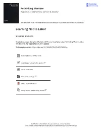 Learning Not to Labor