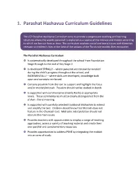 Parashat Hashavua Curriculum Guidelines
