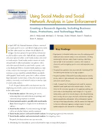 Using Social Media and Social Network Analysis in Law Enforcement