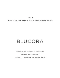 2014 Annual Report to Stockholders