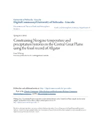 Constraining Neogene Temperature and Precipitation Histories in The