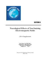 Neurological Effects of Non-Ionizing Electromagnetic Fields