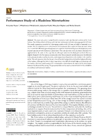 Performance Study of a Bladeless Microturbine