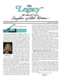 Spring 2019 Laundry, Make Rag Dolls, Play Games, Discover the Deseret Alphabet, and Take Time to Imagine How Their Lives Might Have Been Had They Lived in That Era