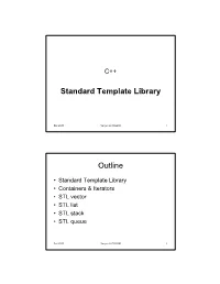 Standard Template Library Outline